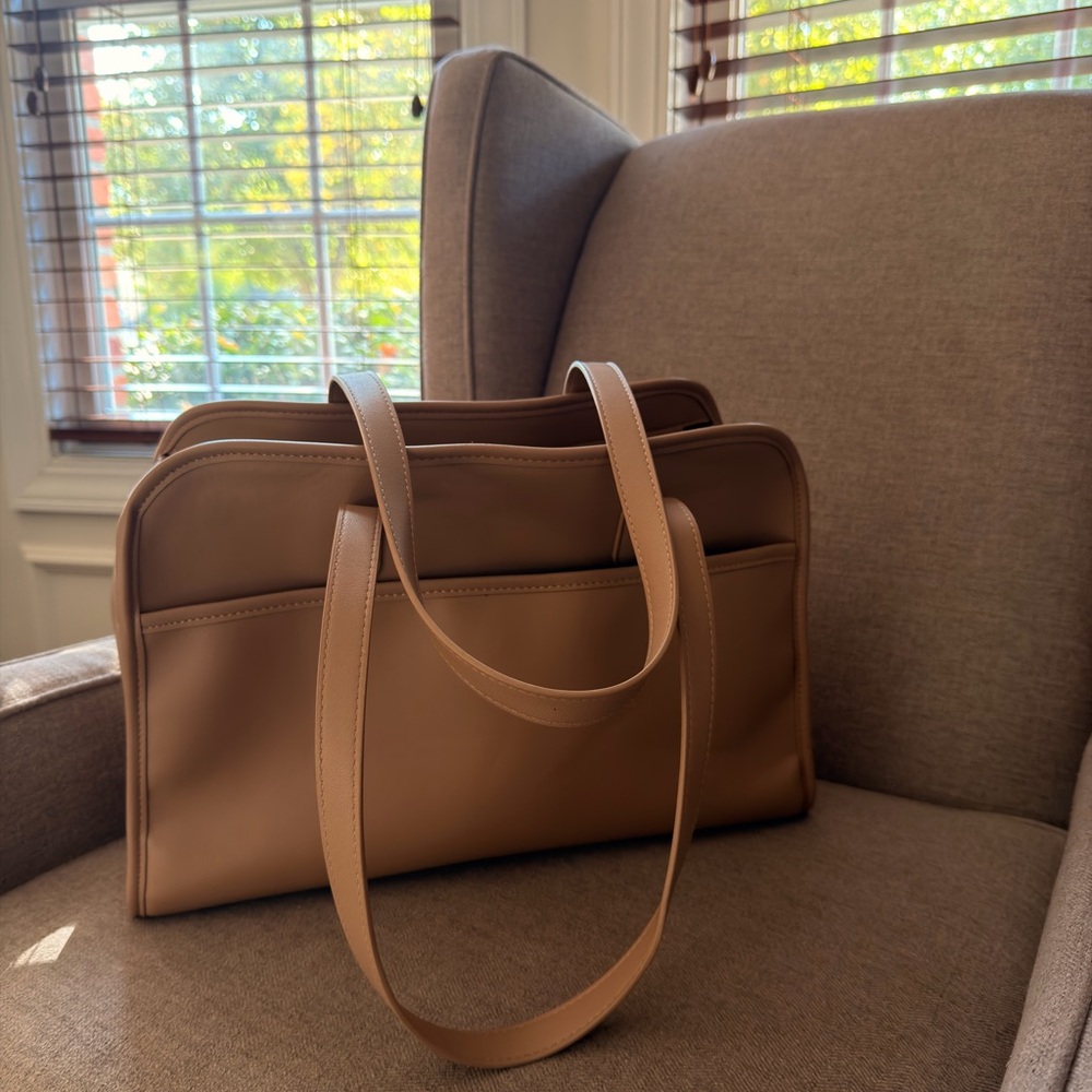 Tan Women's Laptop Work Bag